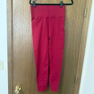 Fabletics High-Waist Leggings in Deep Red